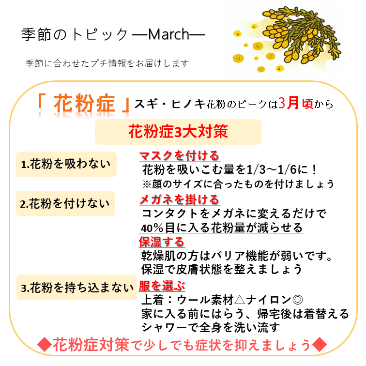 【🌺3月　コスモス通信🌺】